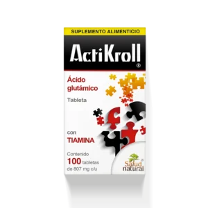 ActiKroll Ácido Glutámico con Tiamina (100 tabletas, 807 mg c/u)